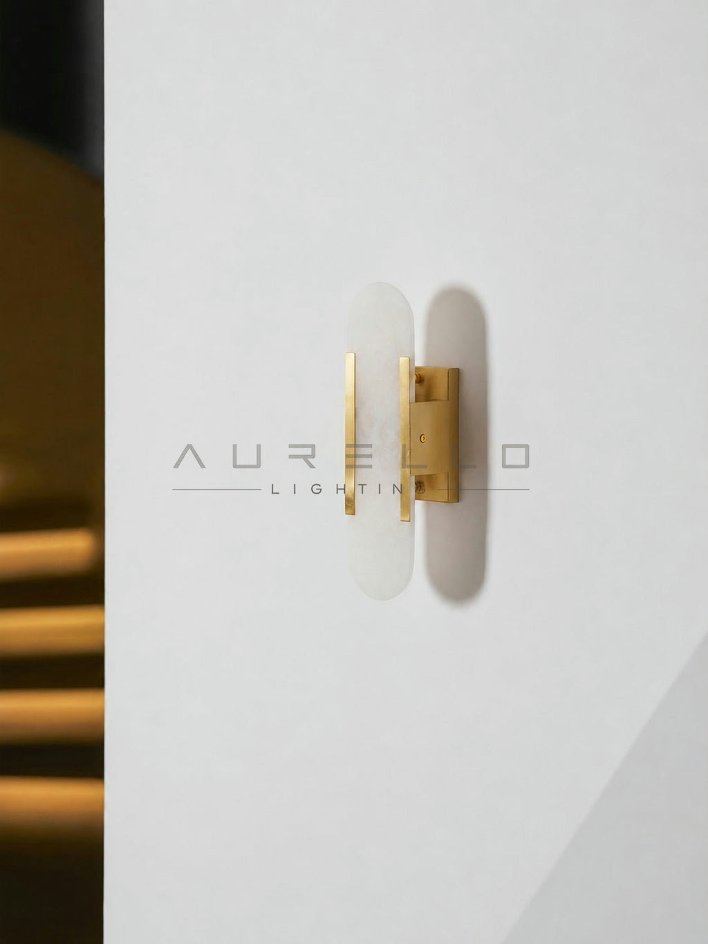 Oblong Alabaster Wall Sconce