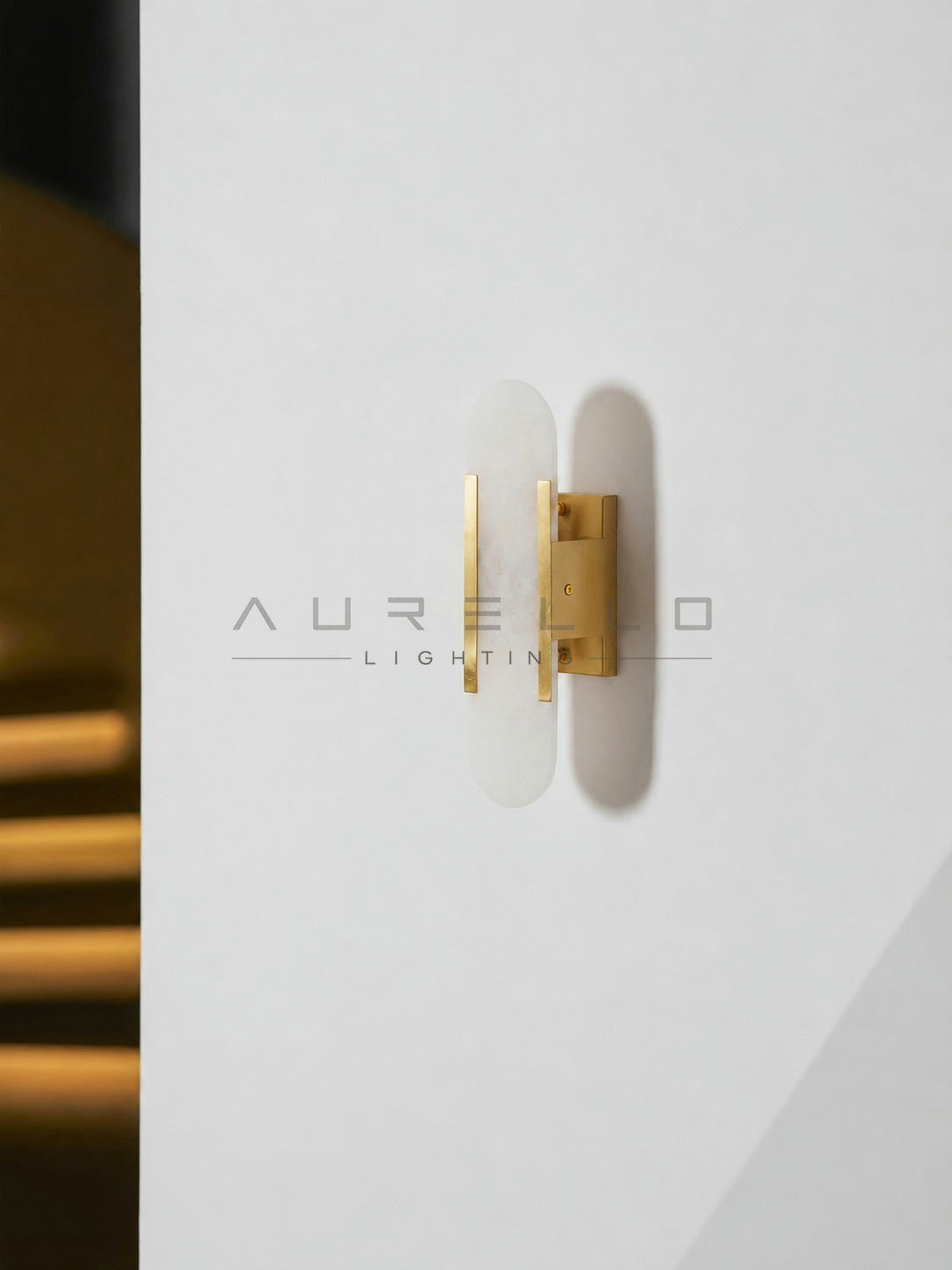 Oblong Alabaster Wall Sconce