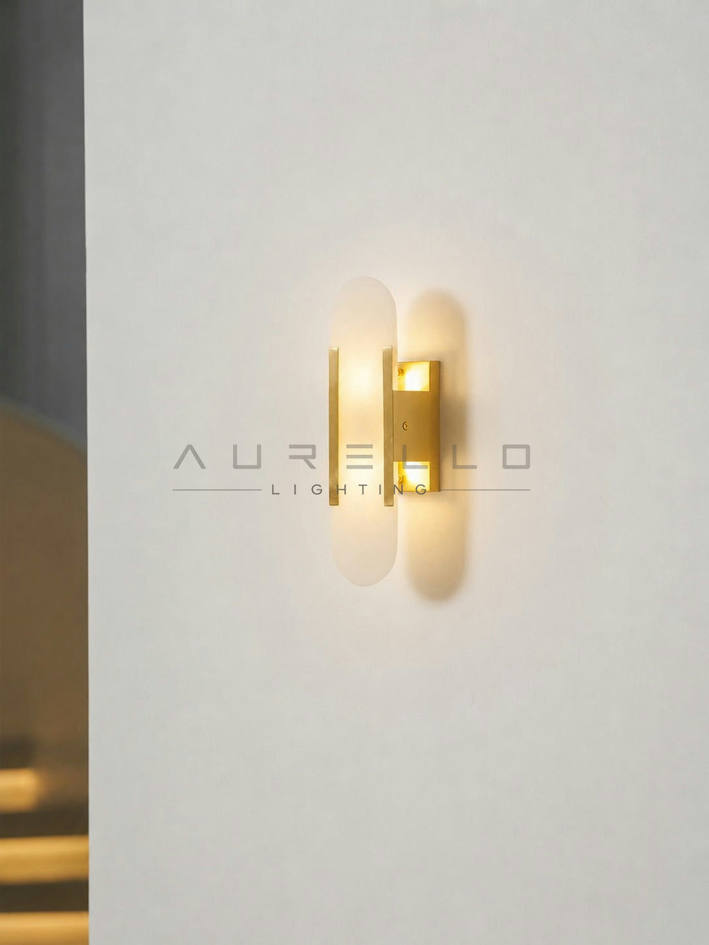 Oblong Alabaster Wall Sconce