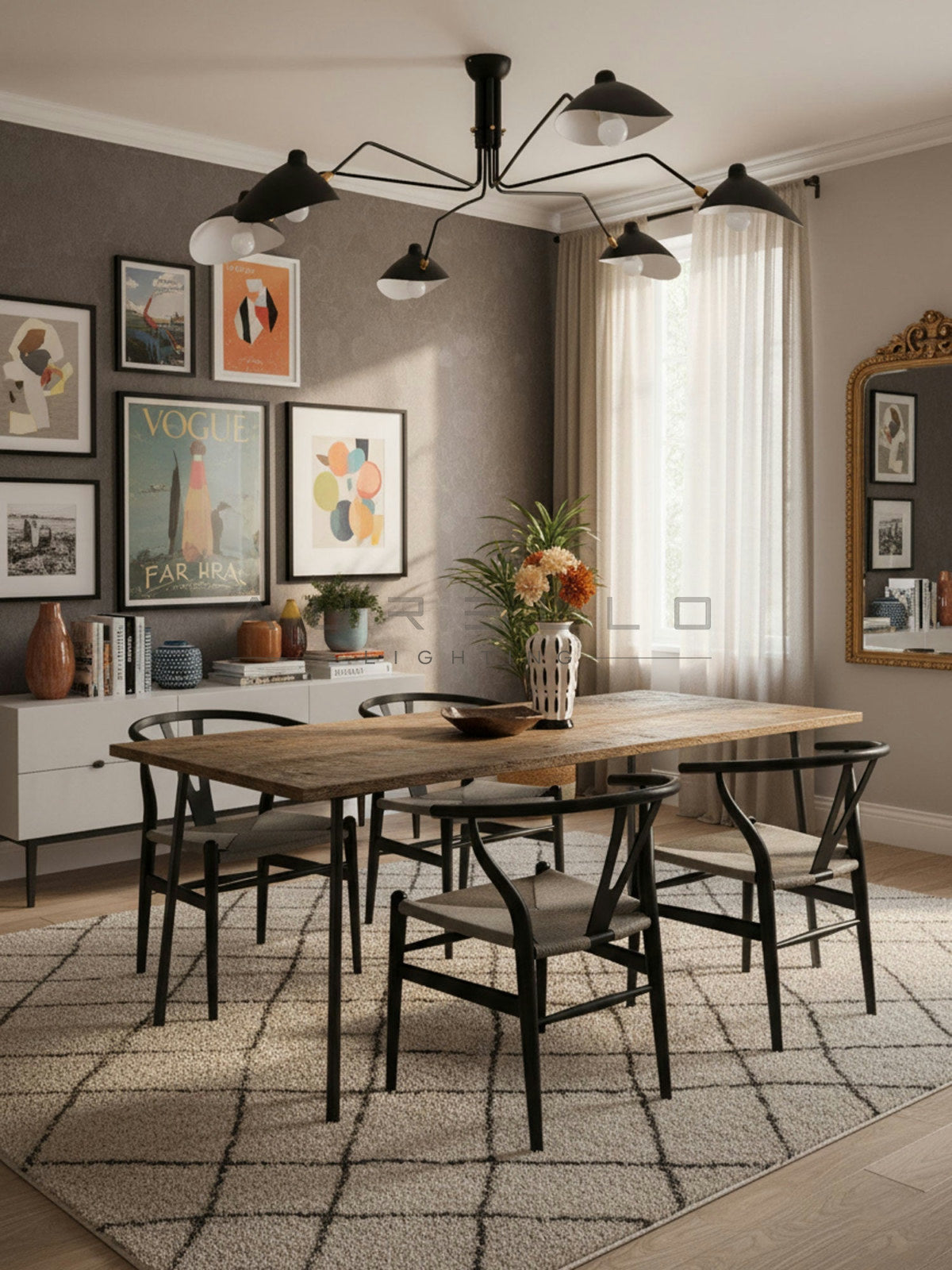 Multi-Arm Spider Ceiling Light A