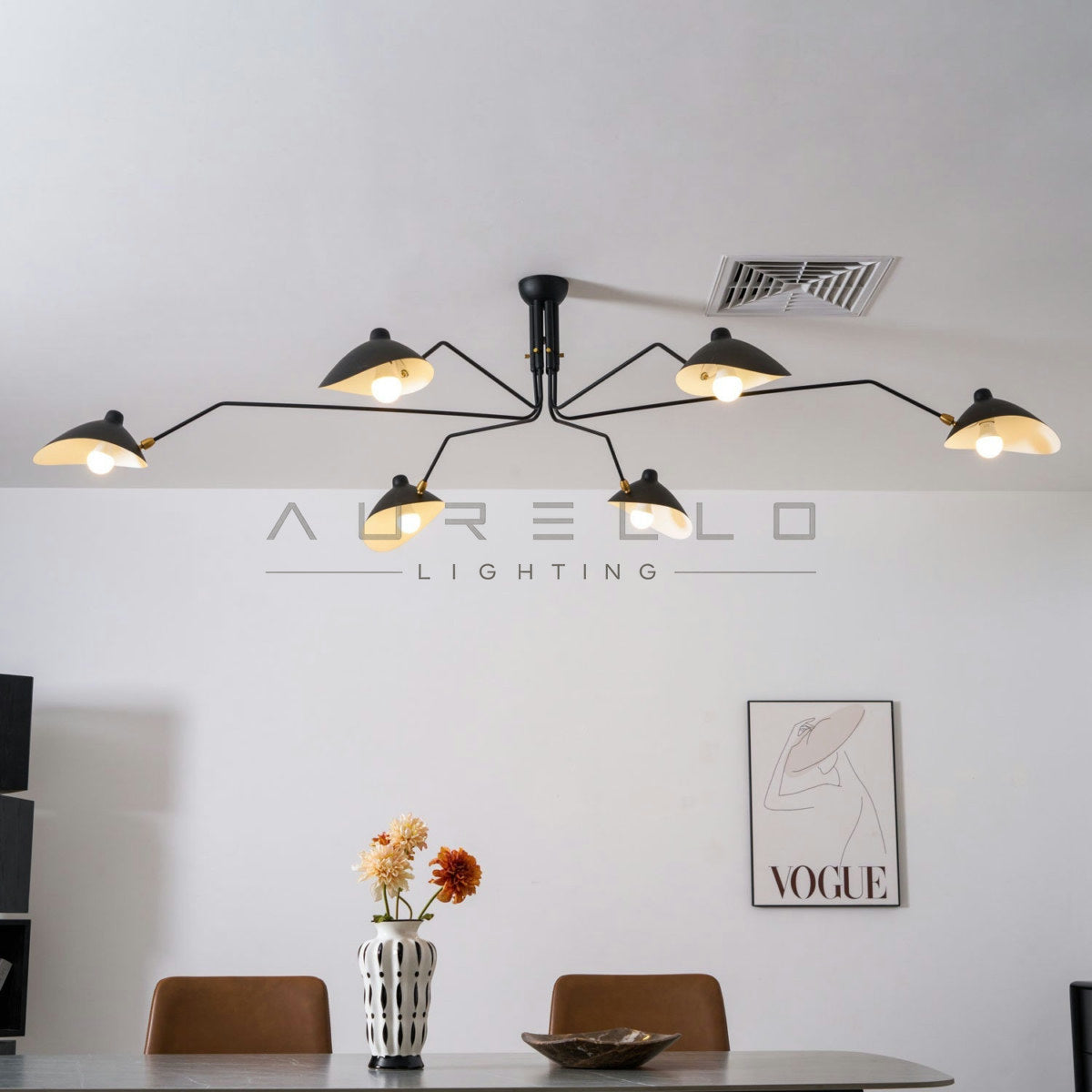 Multi-Arm Spider Ceiling Light A