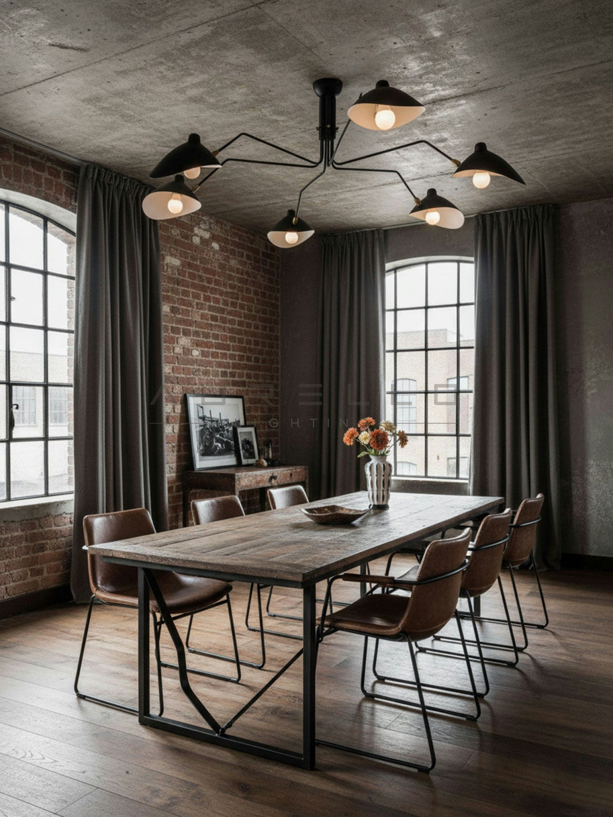 Multi-Arm Spider Ceiling Light A