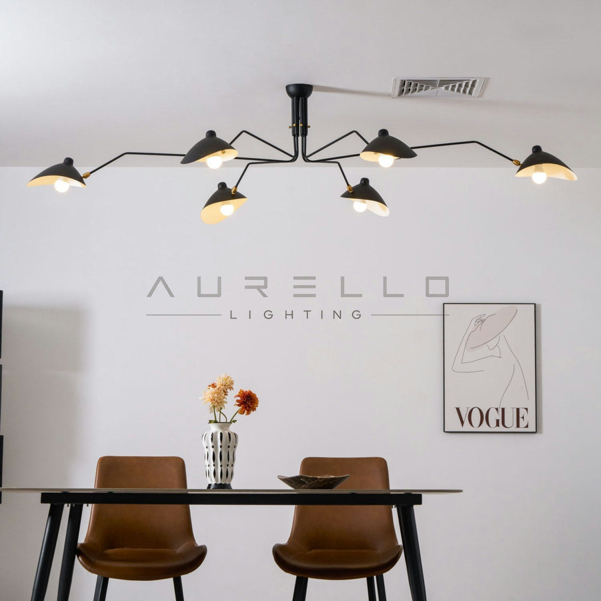 Multi-Arm Spider Ceiling Light A