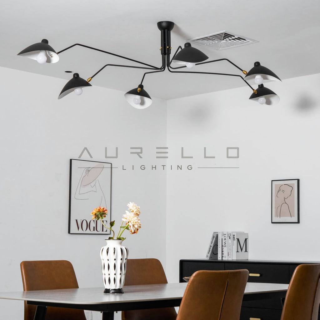 Multi-Arm Spider Ceiling Light A