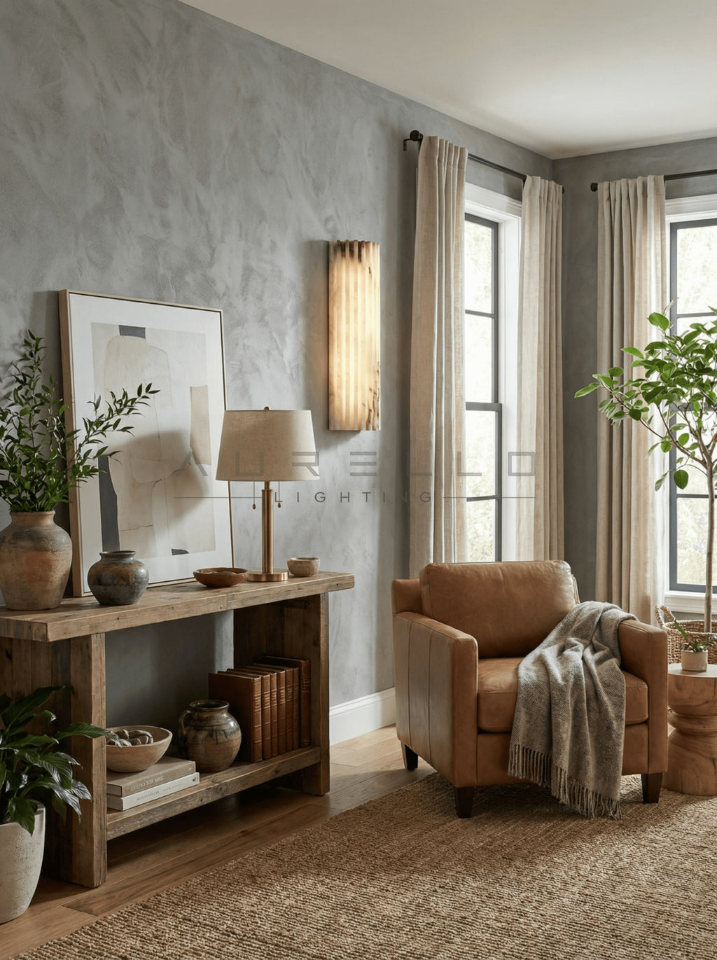 Alvia Alabaster Wall Light
