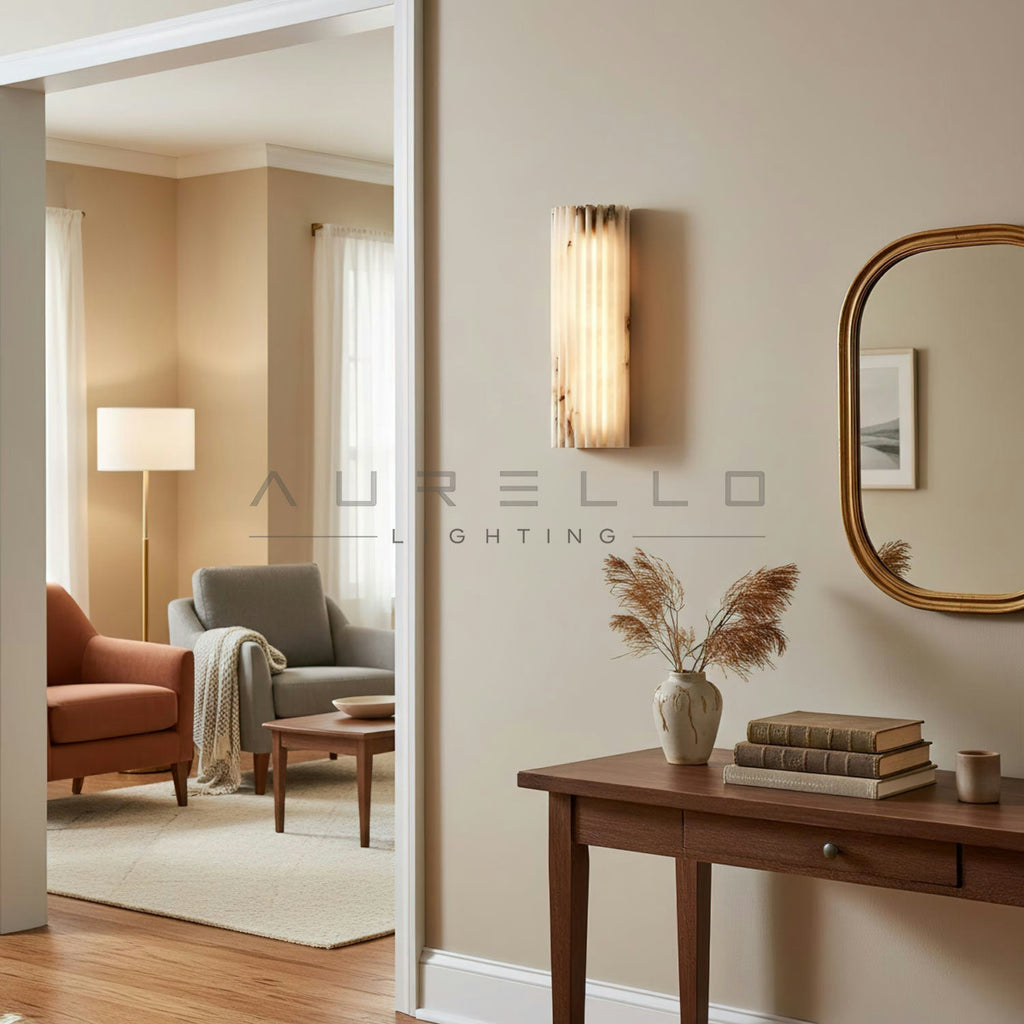 Alvia Alabaster Wall Light