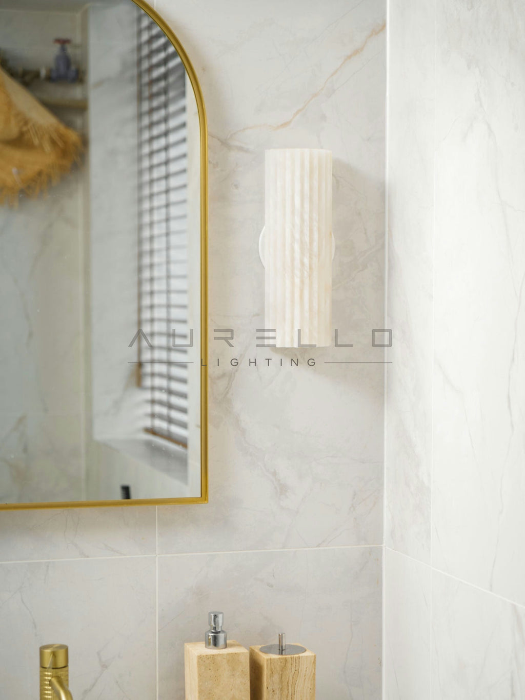 Alvia Alabaster Wall Light