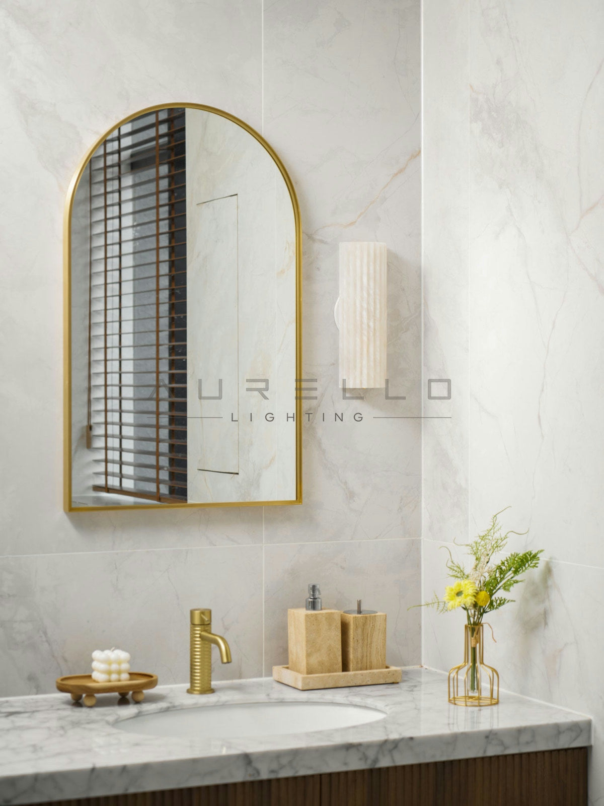 Alvia Alabaster Wall Light