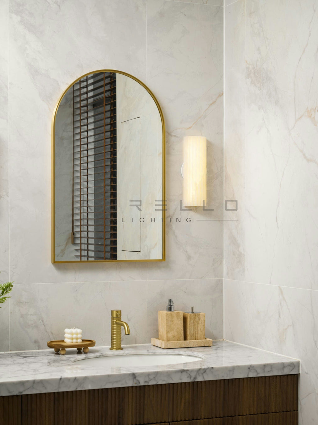 Alvia Alabaster Wall Light
