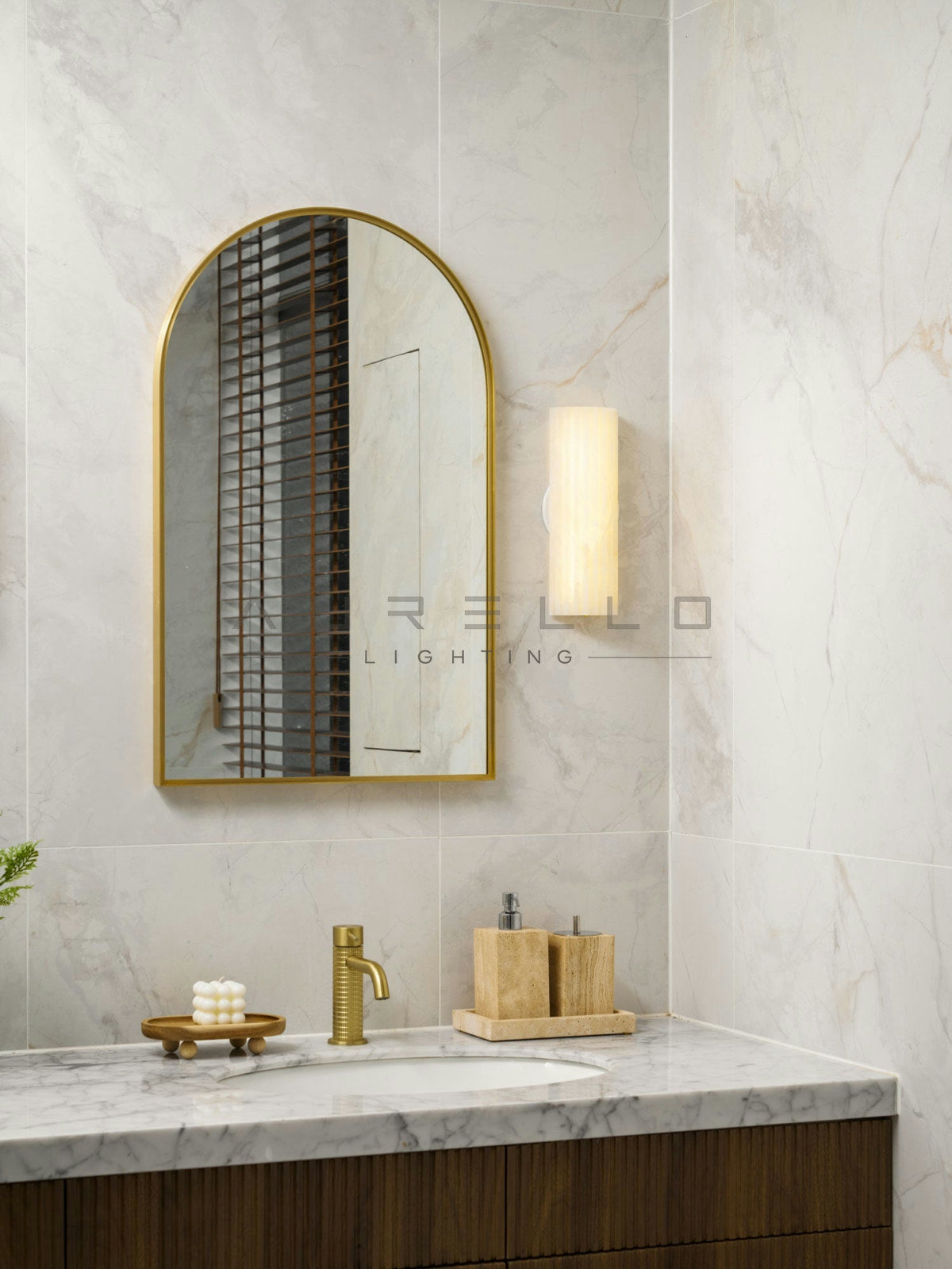 Alvia Alabaster Wall Light