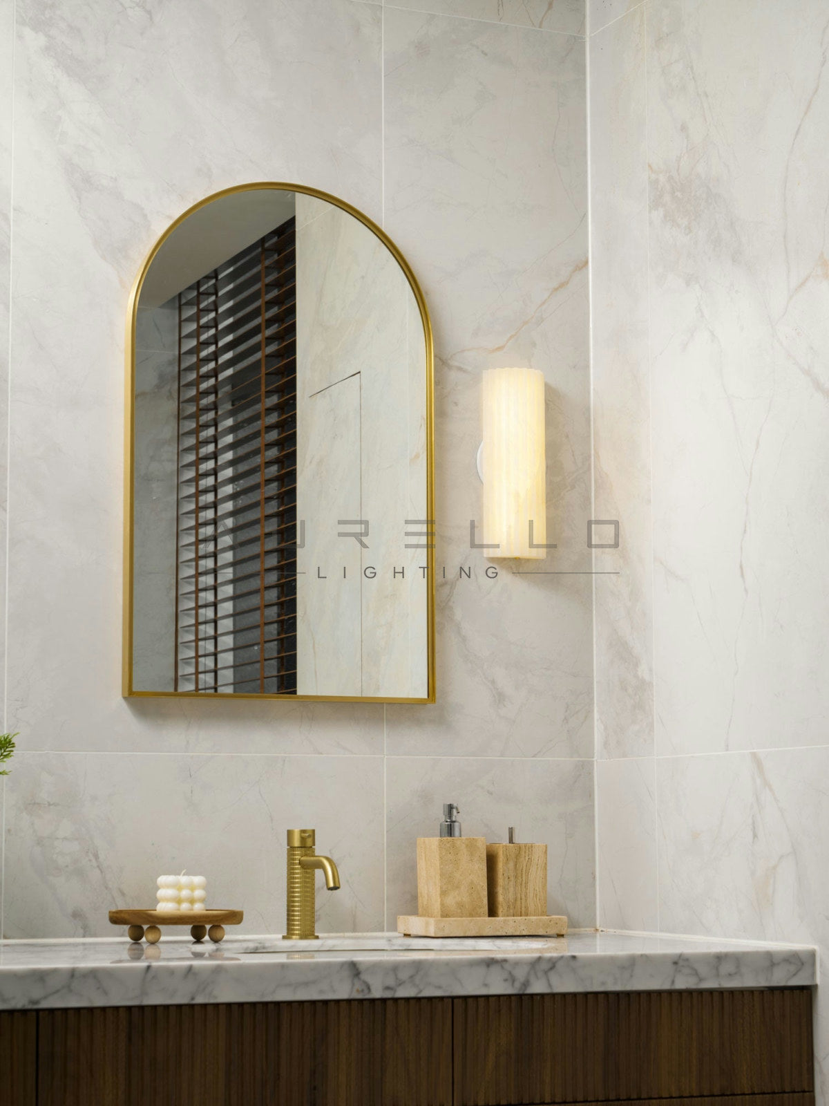 Alvia Alabaster Wall Light