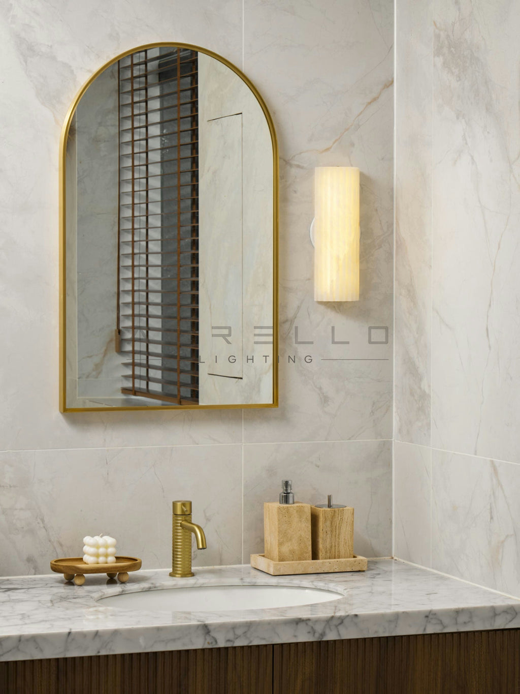 Alvia Alabaster Wall Light