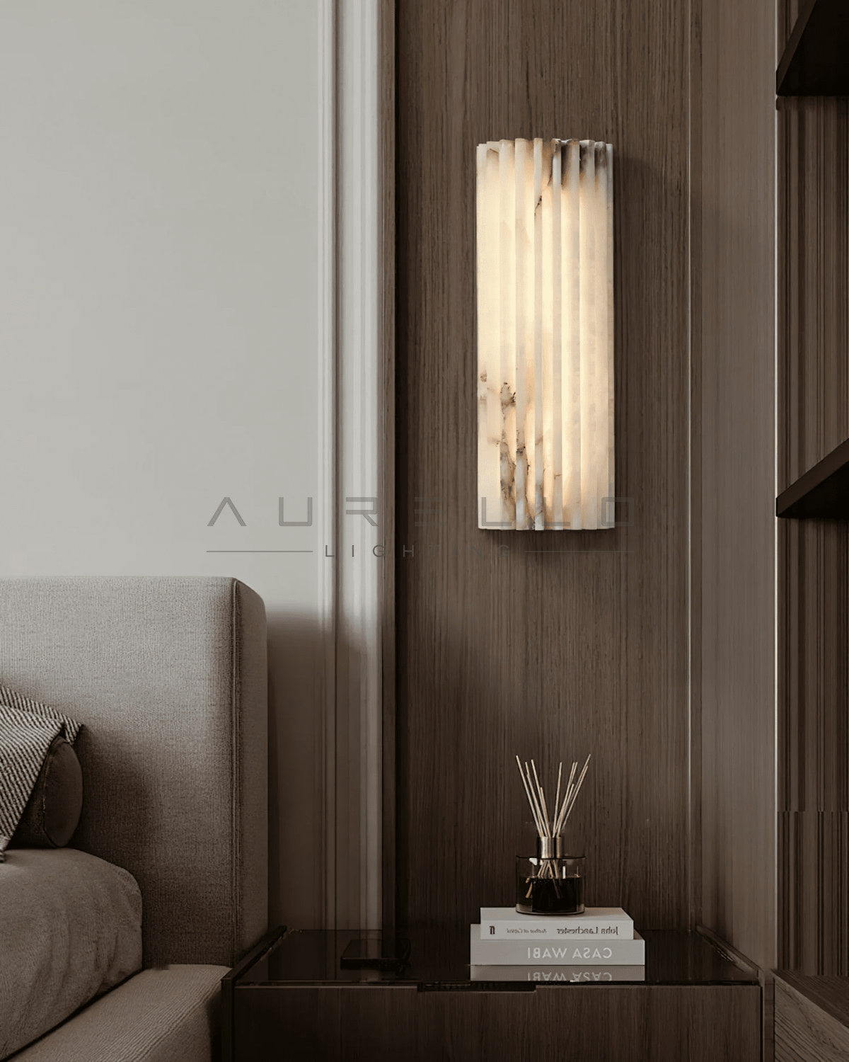 Alvia Alabaster Wall Light