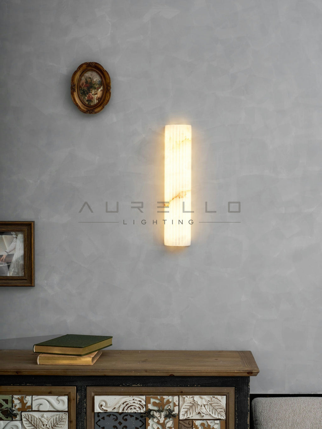 Alvia Alabaster Wall Light