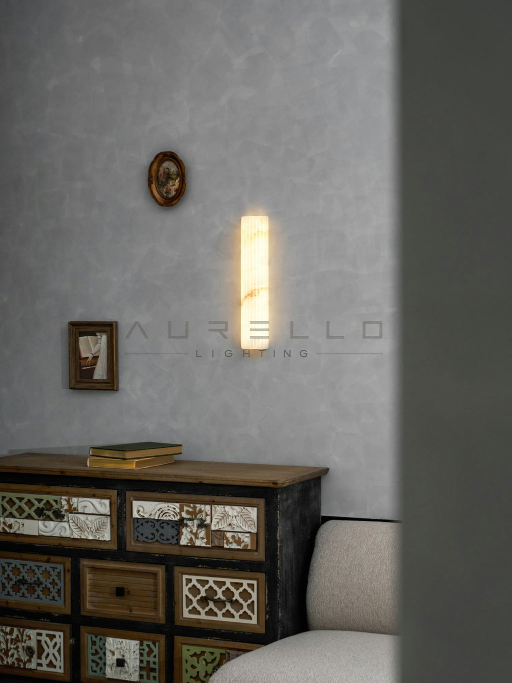 Alvia Alabaster Wall Light