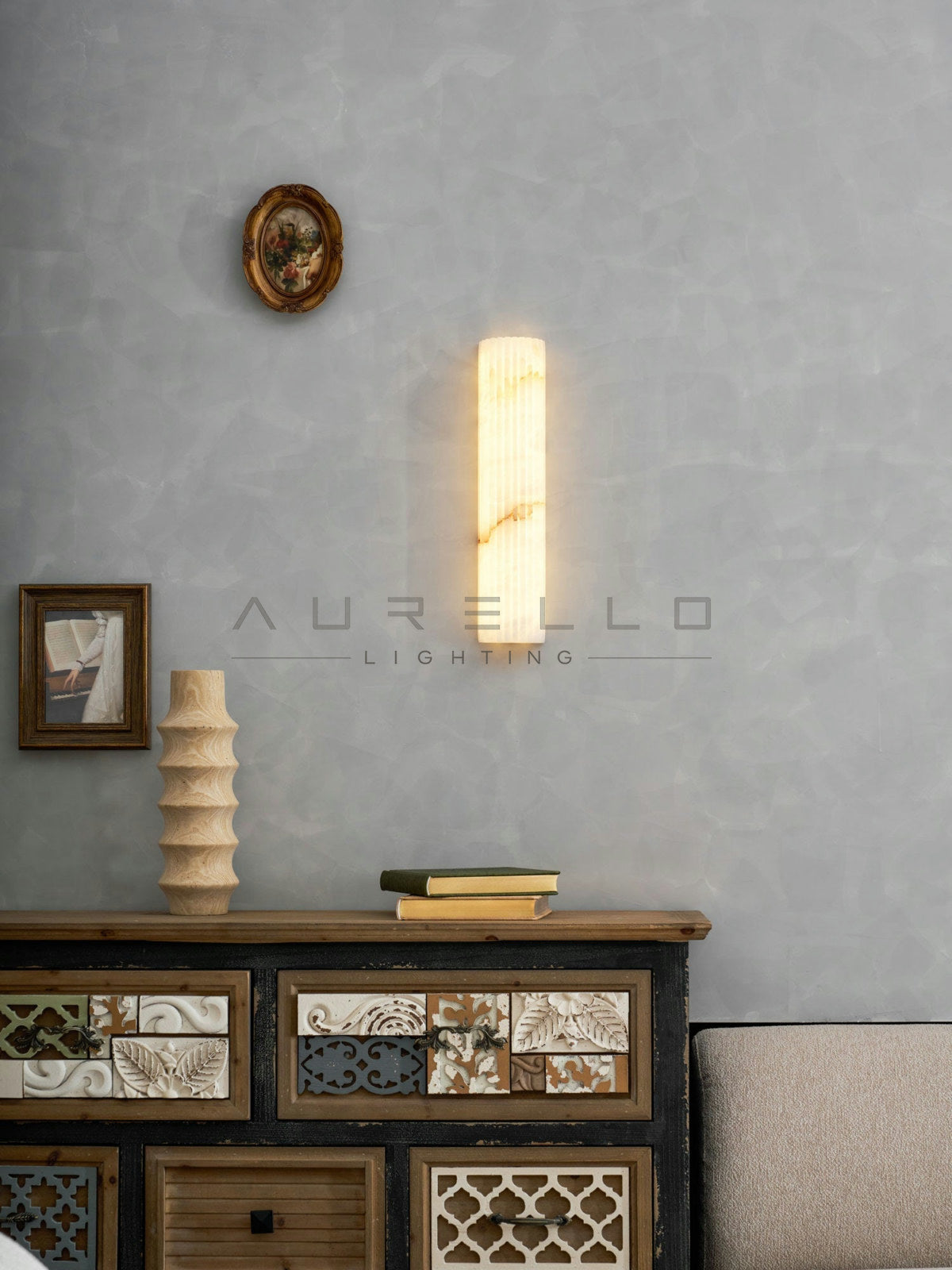 Alvia Alabaster Wall Light