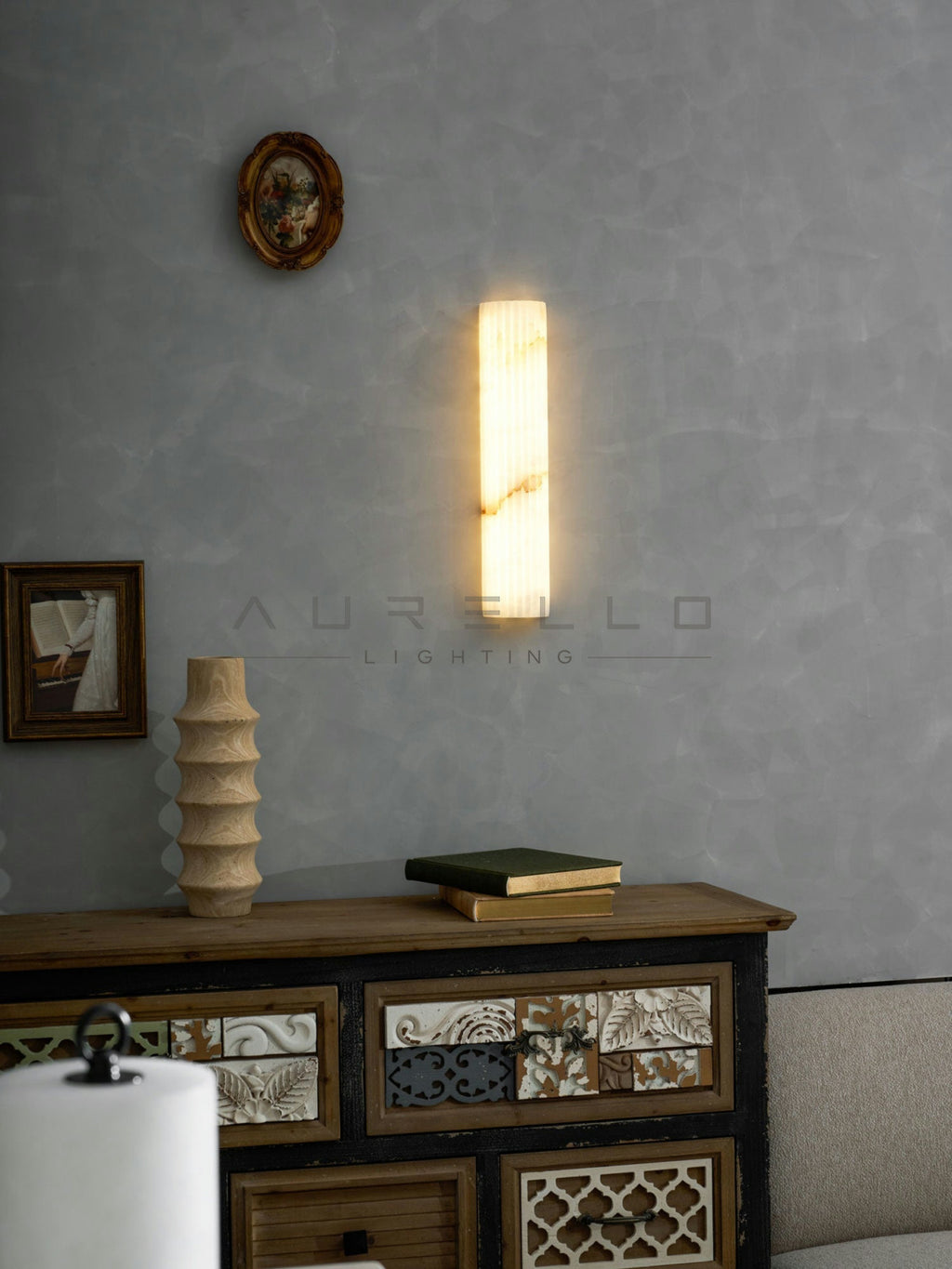 Alvia Alabaster Wall Light