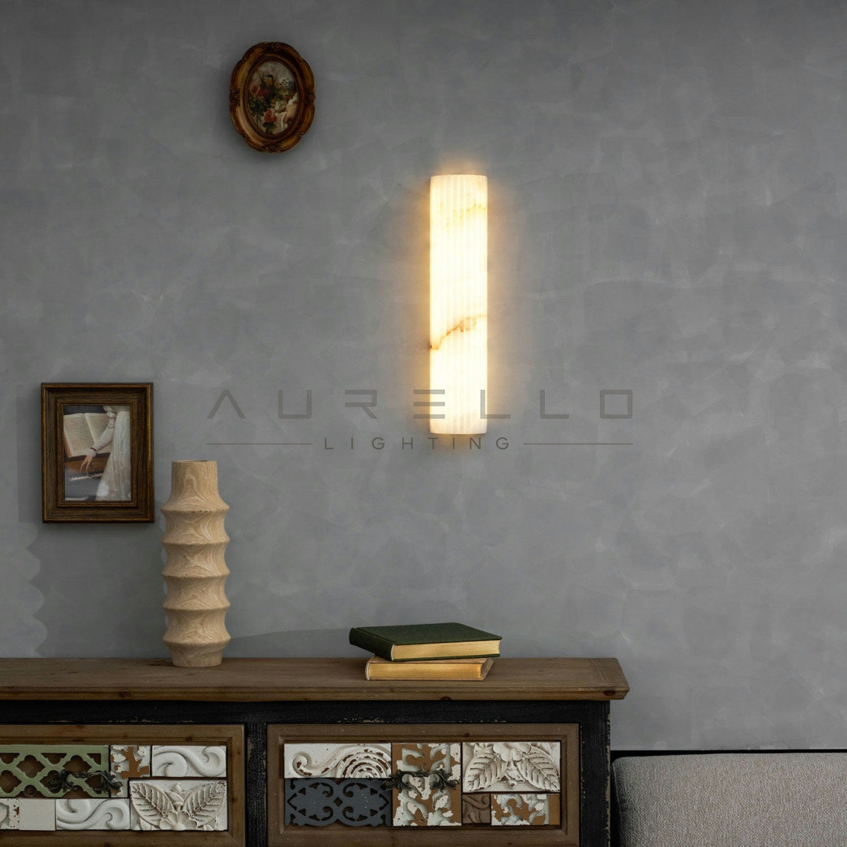 Alvia Alabaster Wall Light