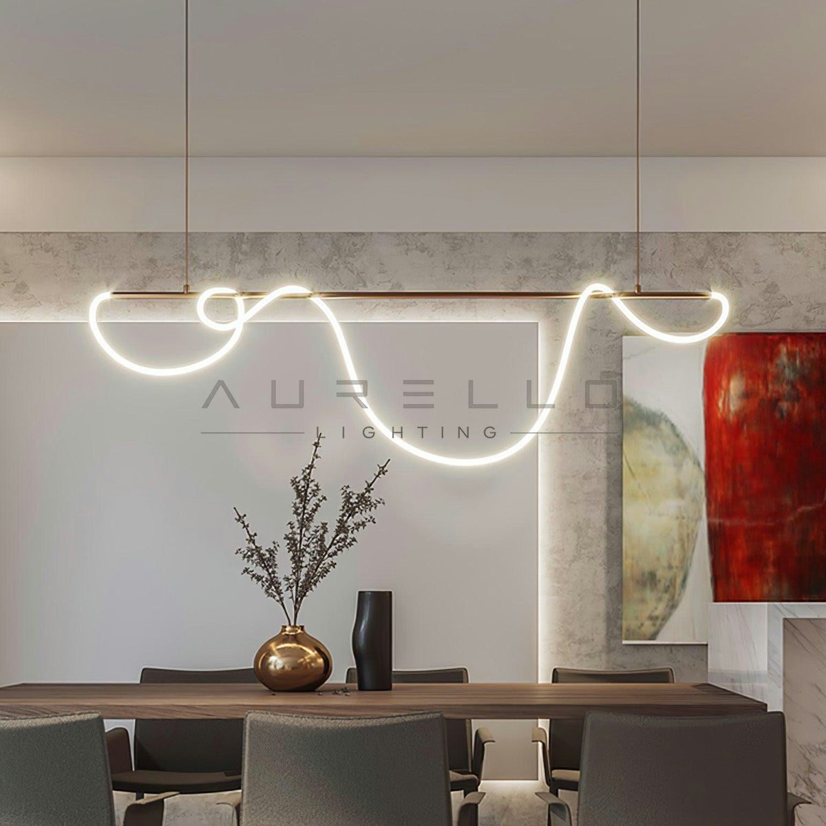 Flexible Linear Curve Chandelier
