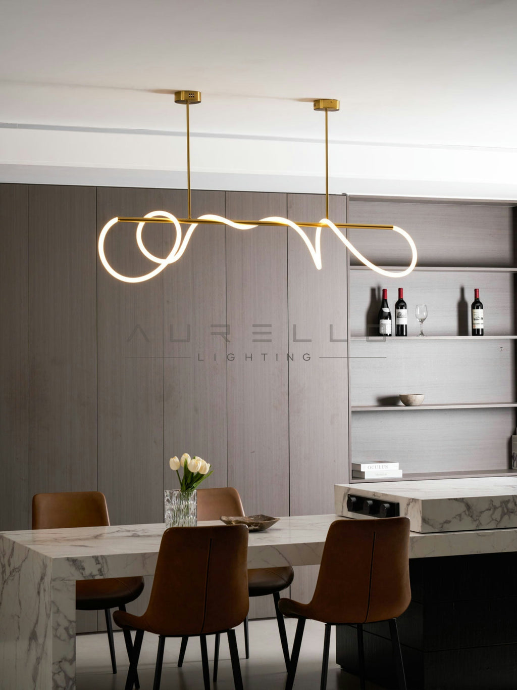 Flexible Linear Curve Chandelier