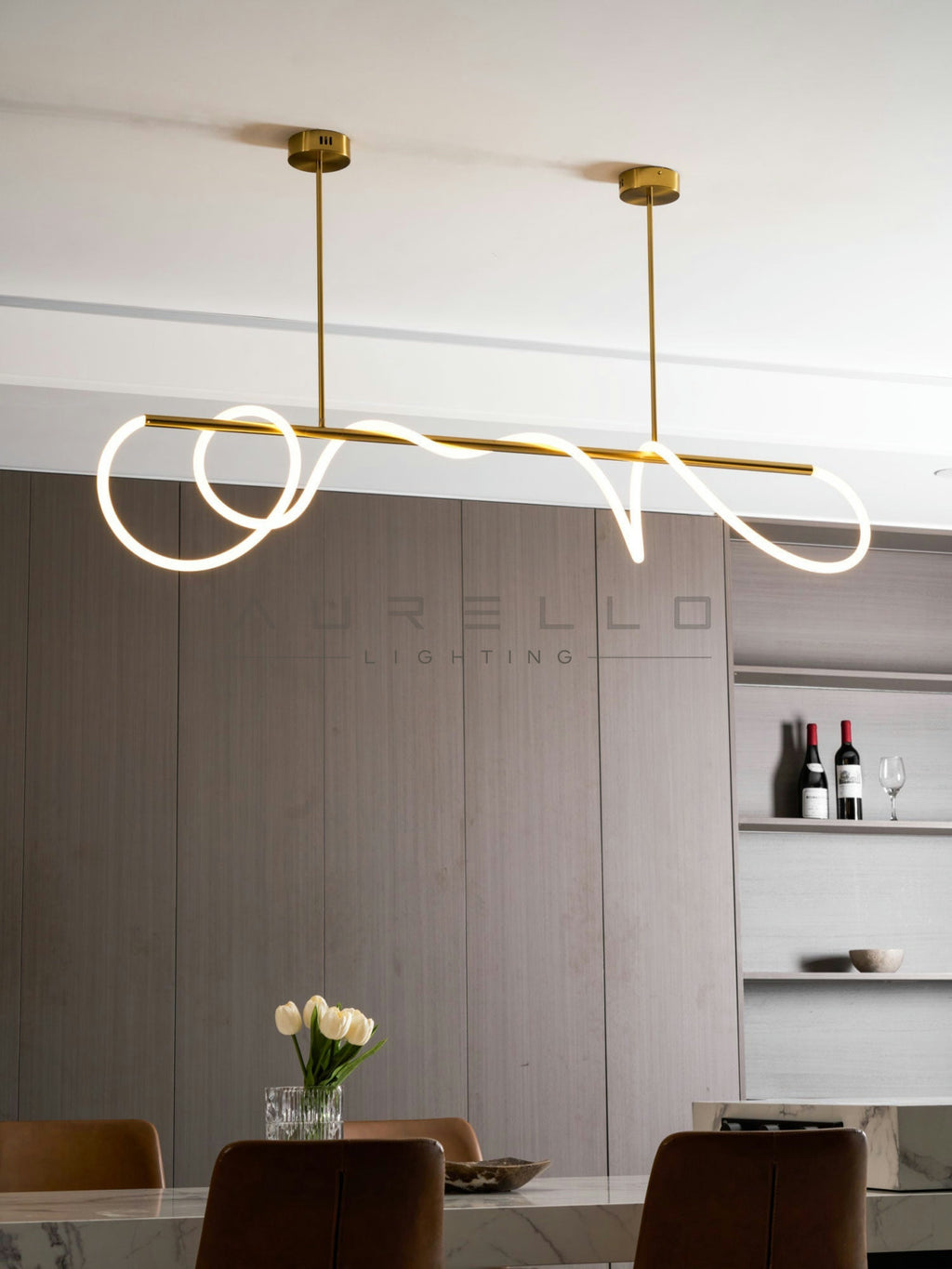 Flexible Linear Curve Chandelier
