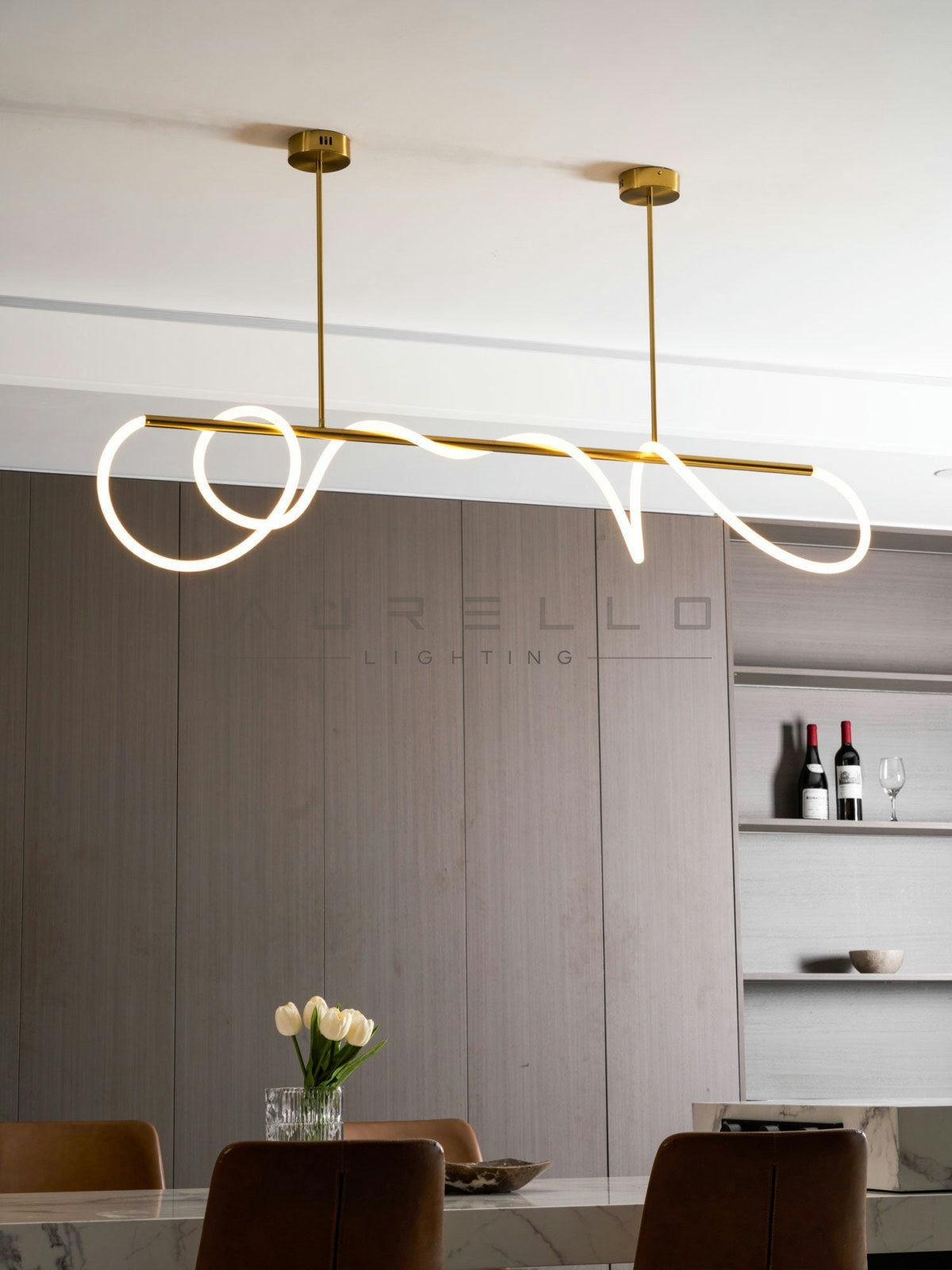 Flexible Linear Curve Chandelier