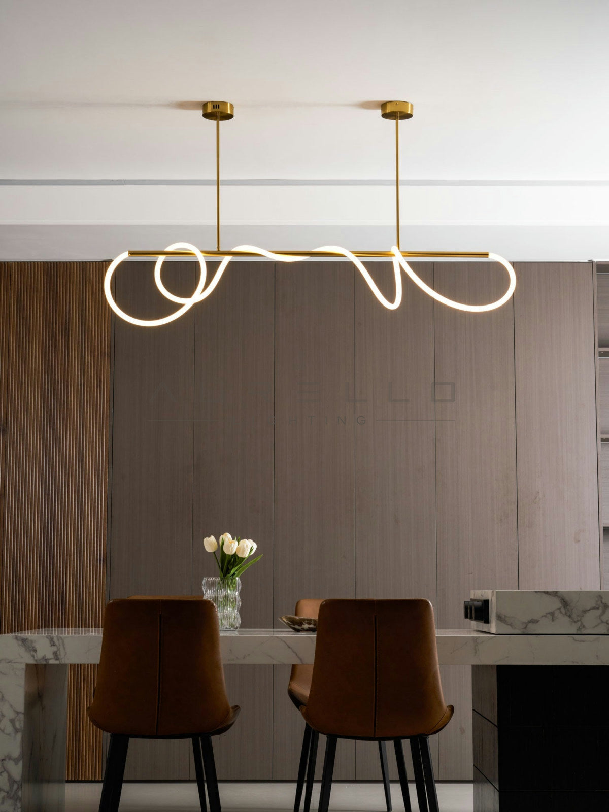 Flexible Linear Curve Chandelier