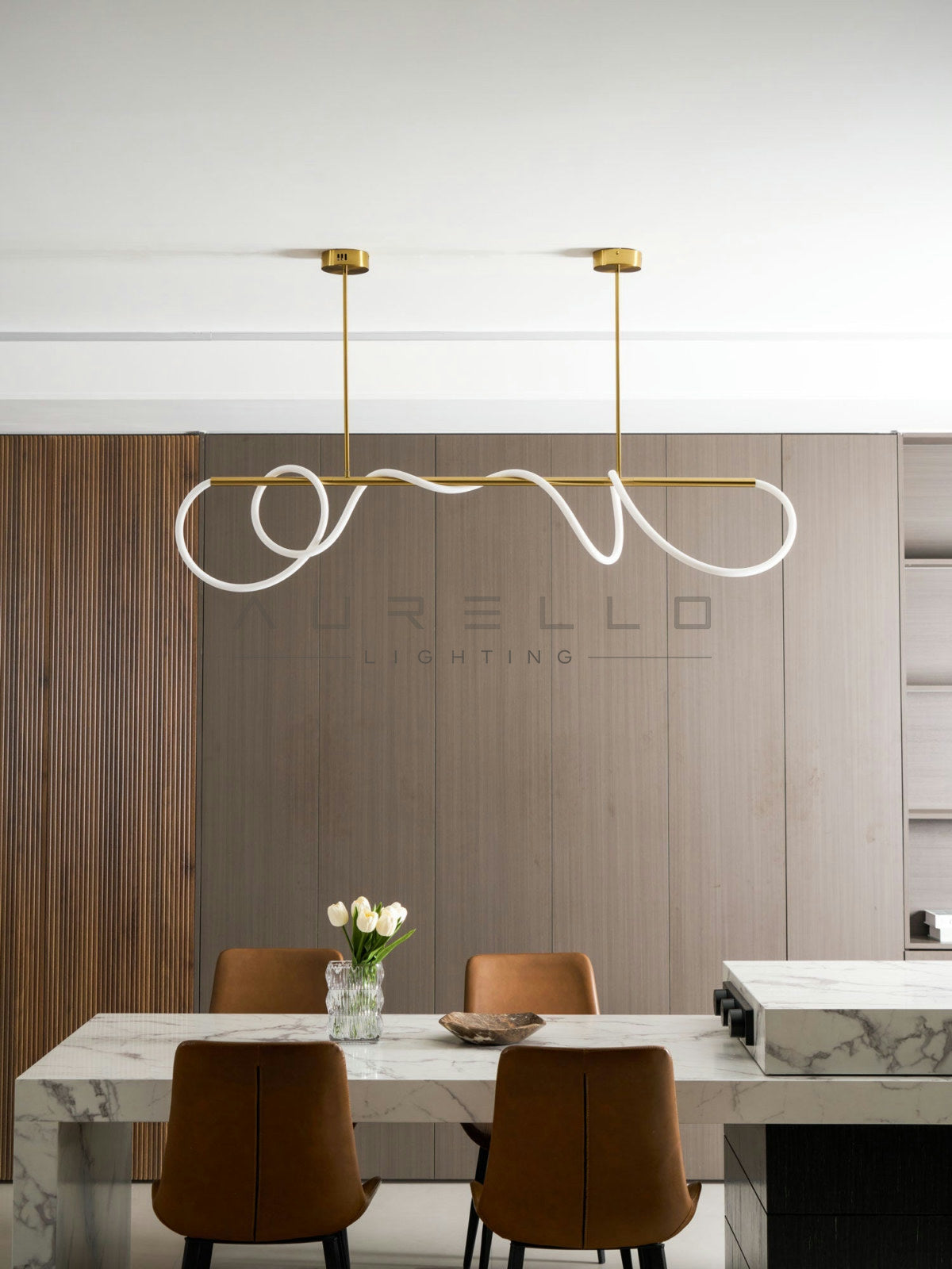 Flexible Linear Curve Chandelier