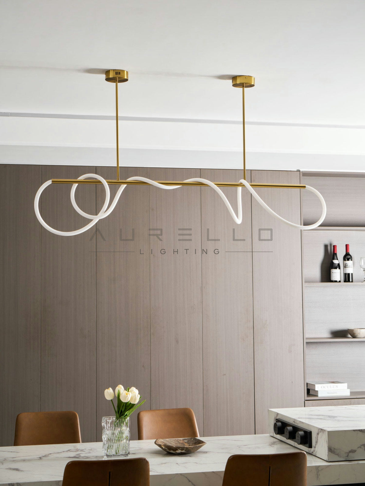 Flexible Linear Curve Chandelier