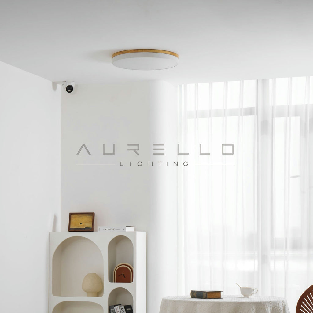 Zara Circular Wood Ceiling Lamp