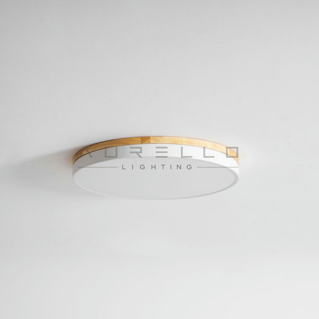 Zara Circular Wood Ceiling Lamp