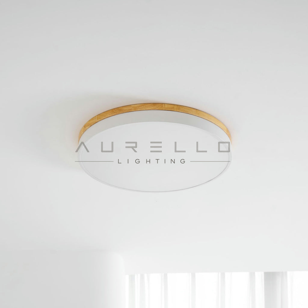 Zara Circular Wood Ceiling Lamp