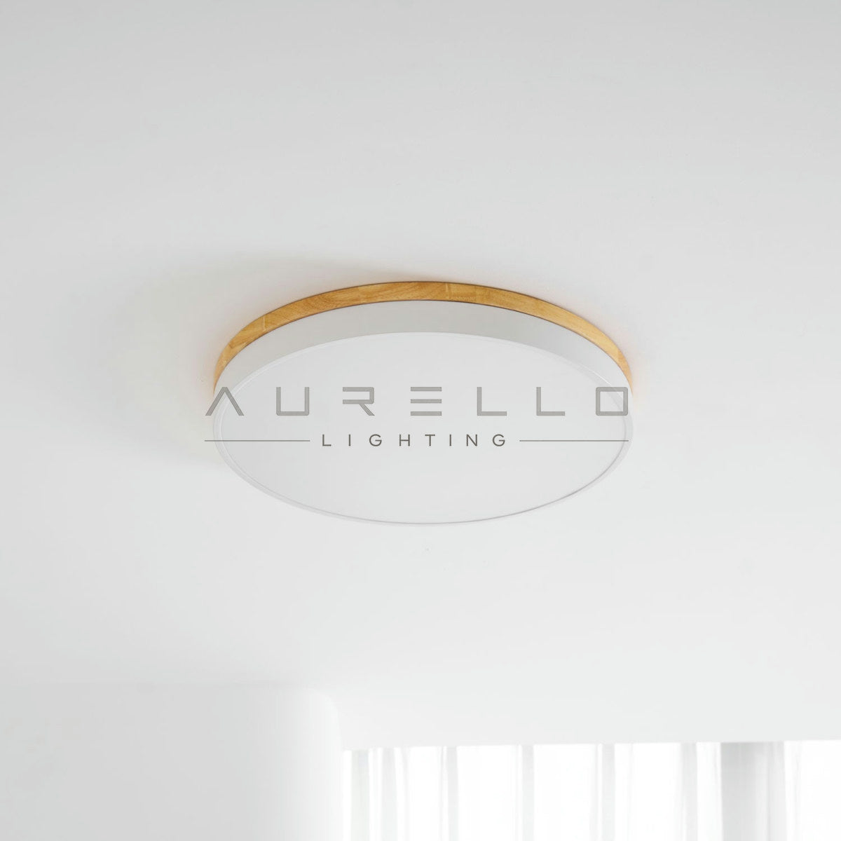 Zara Circular Wood Ceiling Lamp