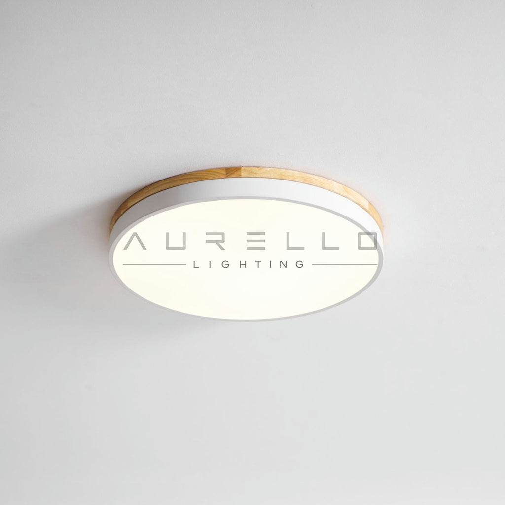 Zara Circular Wood Ceiling Lamp