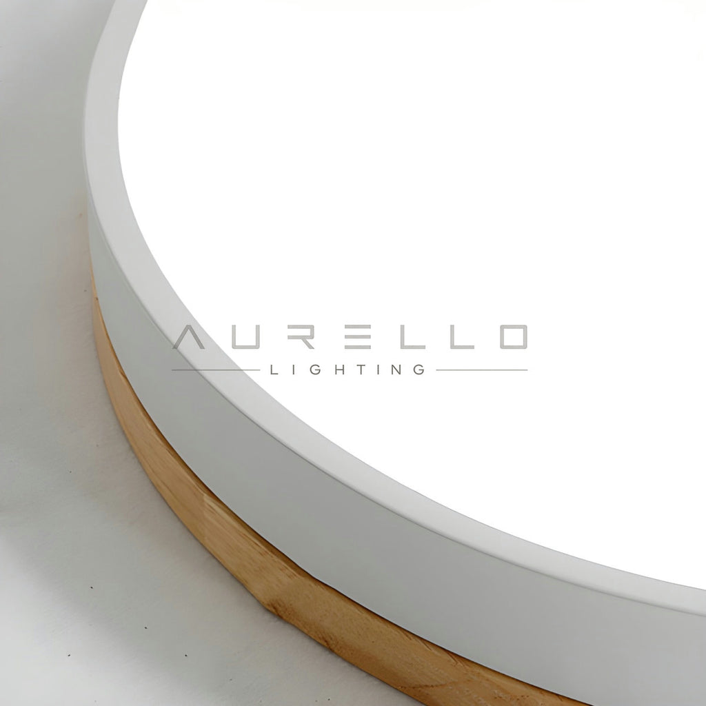 Zara Circular Wood Ceiling Lamp