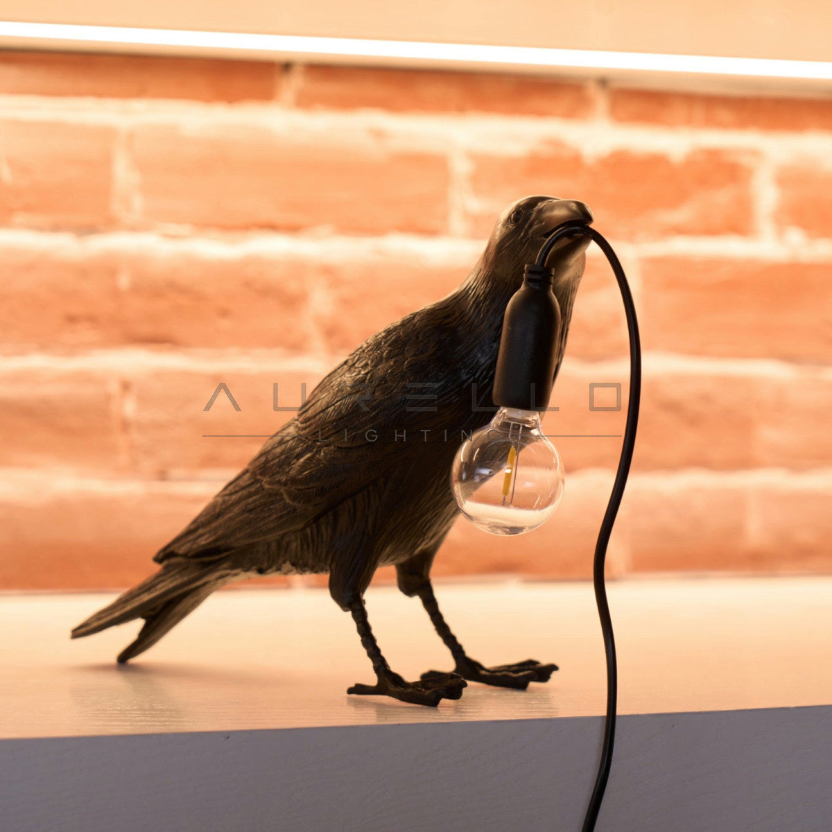 Raven Resin Table Lamp
