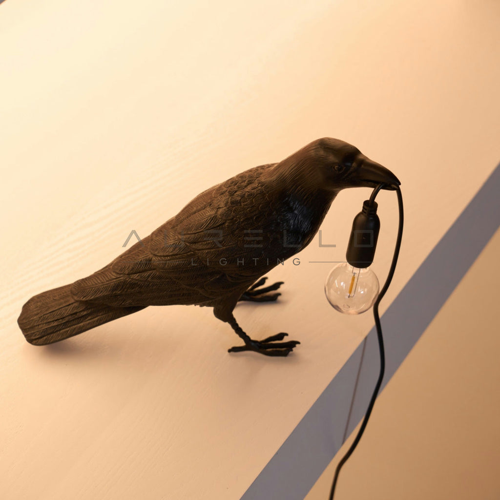 Raven Resin Table Lamp