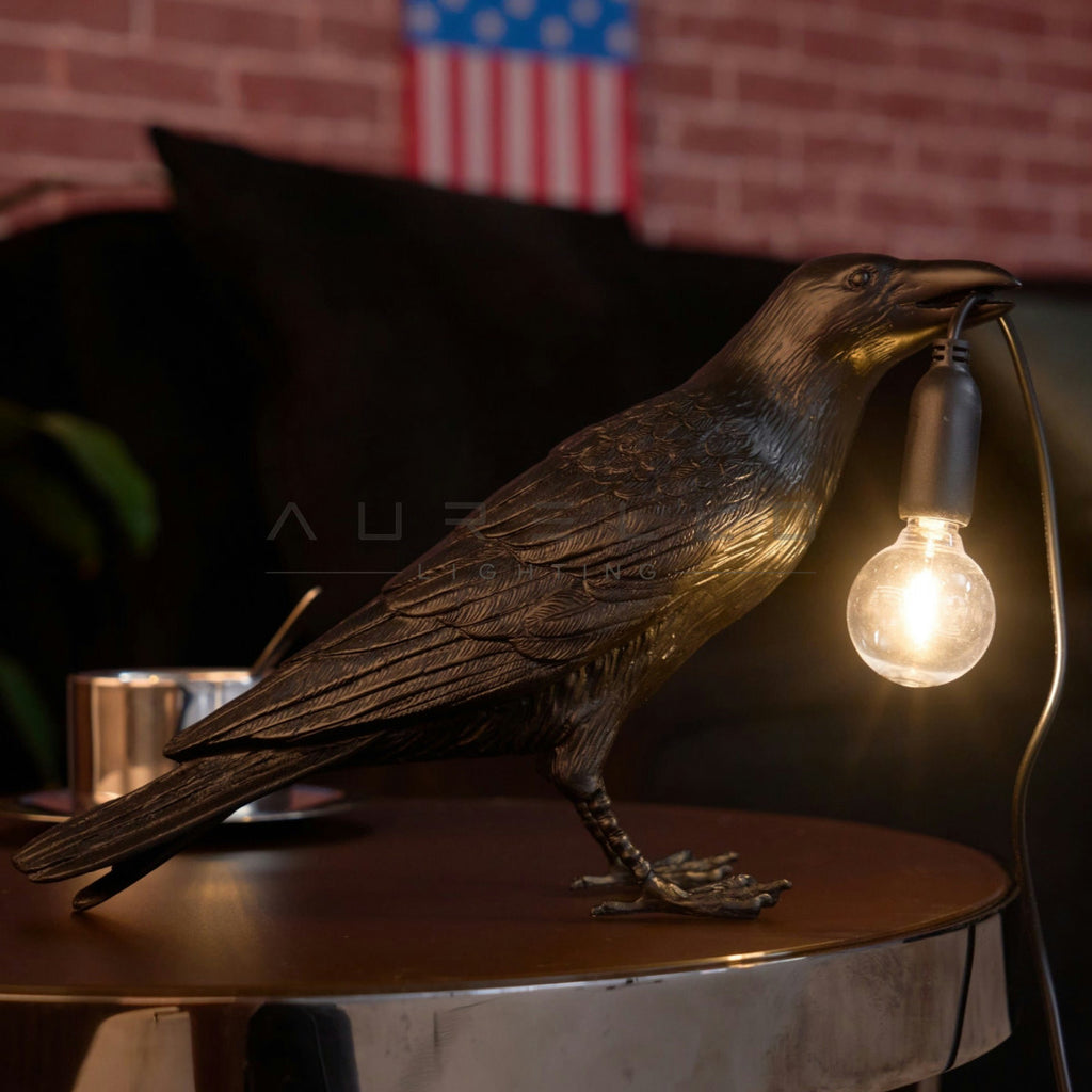 Raven Resin Table Lamp