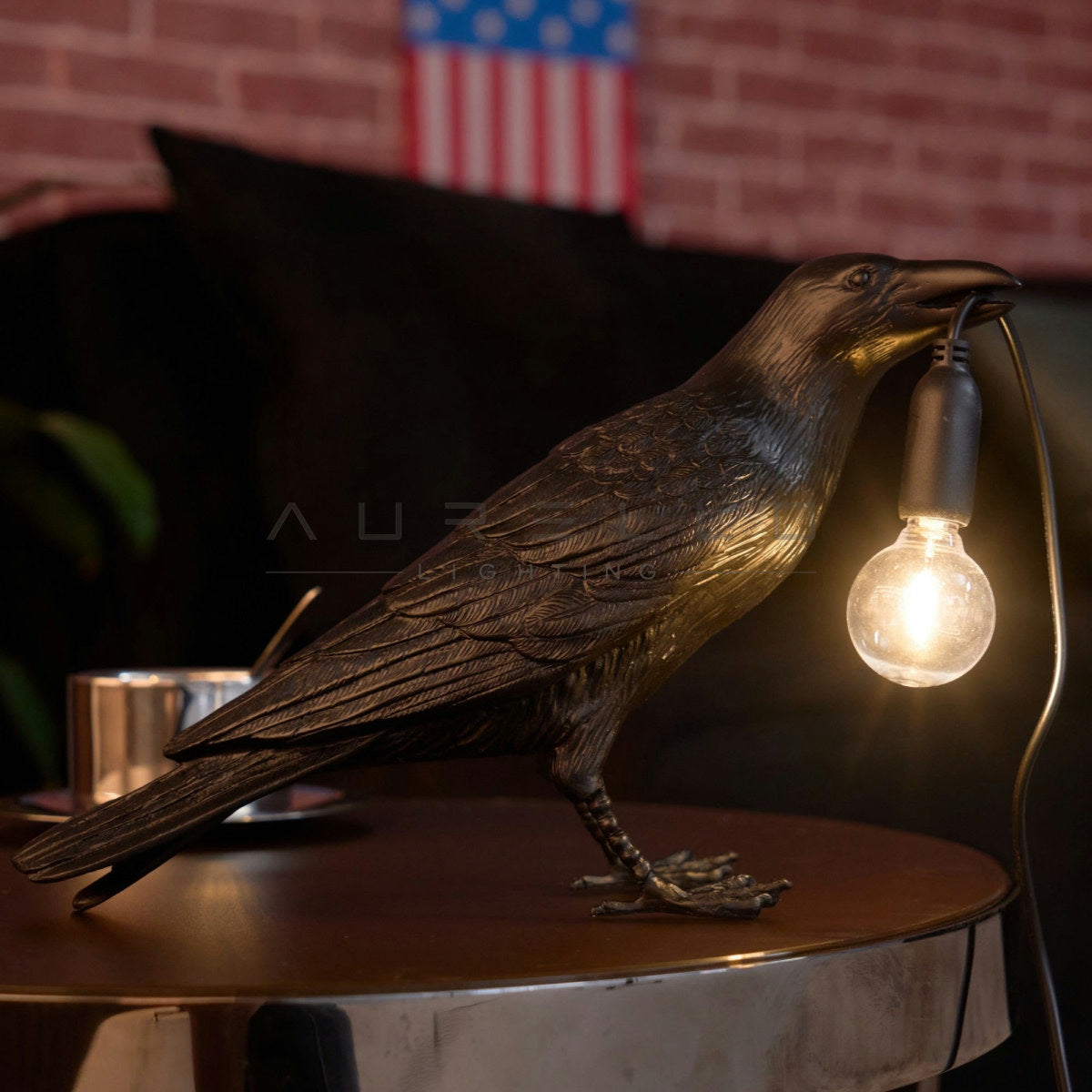 Raven Resin Table Lamp