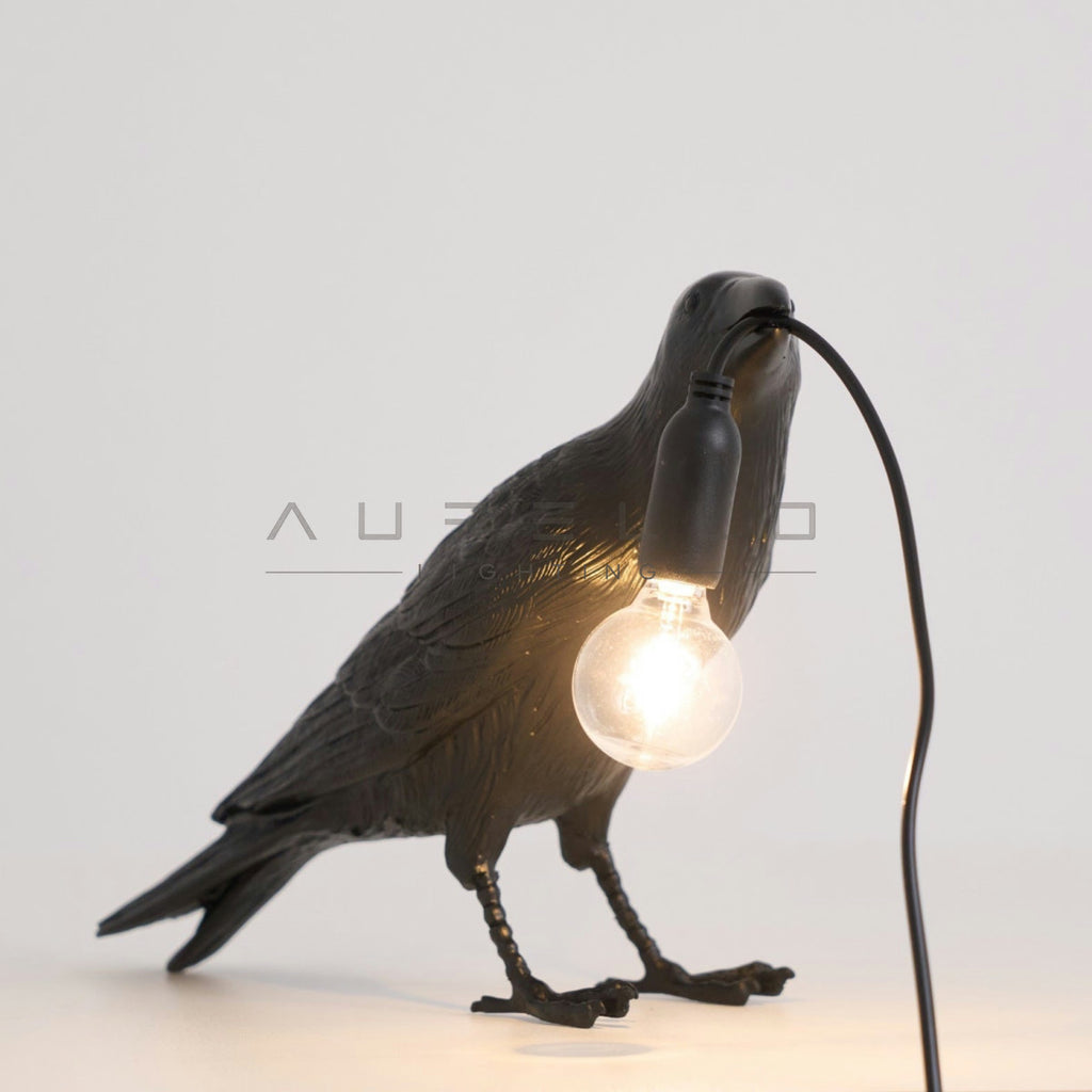 Raven Resin Table Lamp