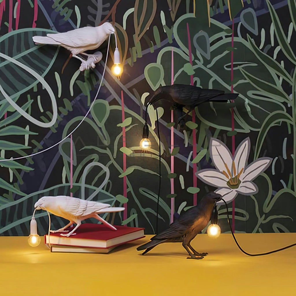 Raven Resin Table Lamp