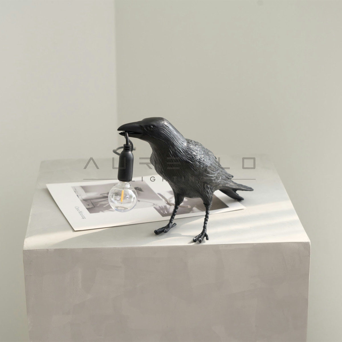 Raven Resin Table Lamp