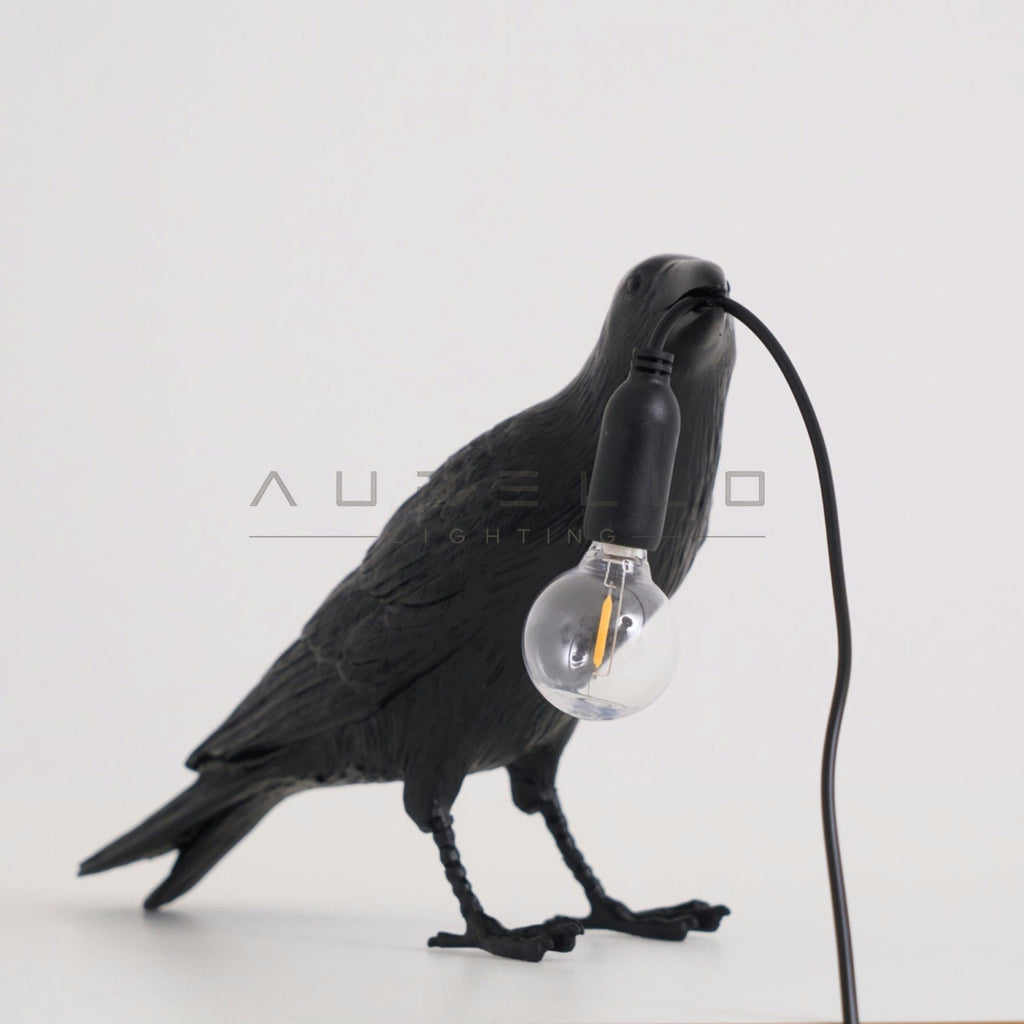Raven Resin Table Lamp