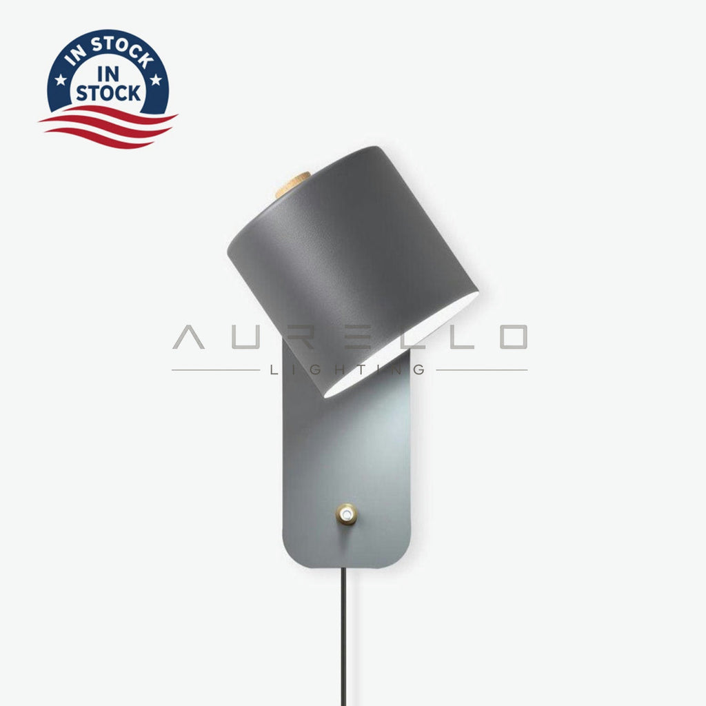 Rotatable Cylinder Plug-in Wall Lamp