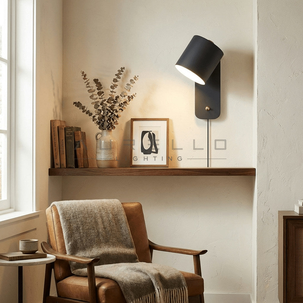 Rotatable Cylinder Plug-in Wall Lamp