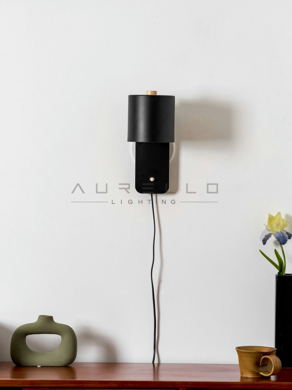 Rotatable Cylinder Plug-in Wall Lamp