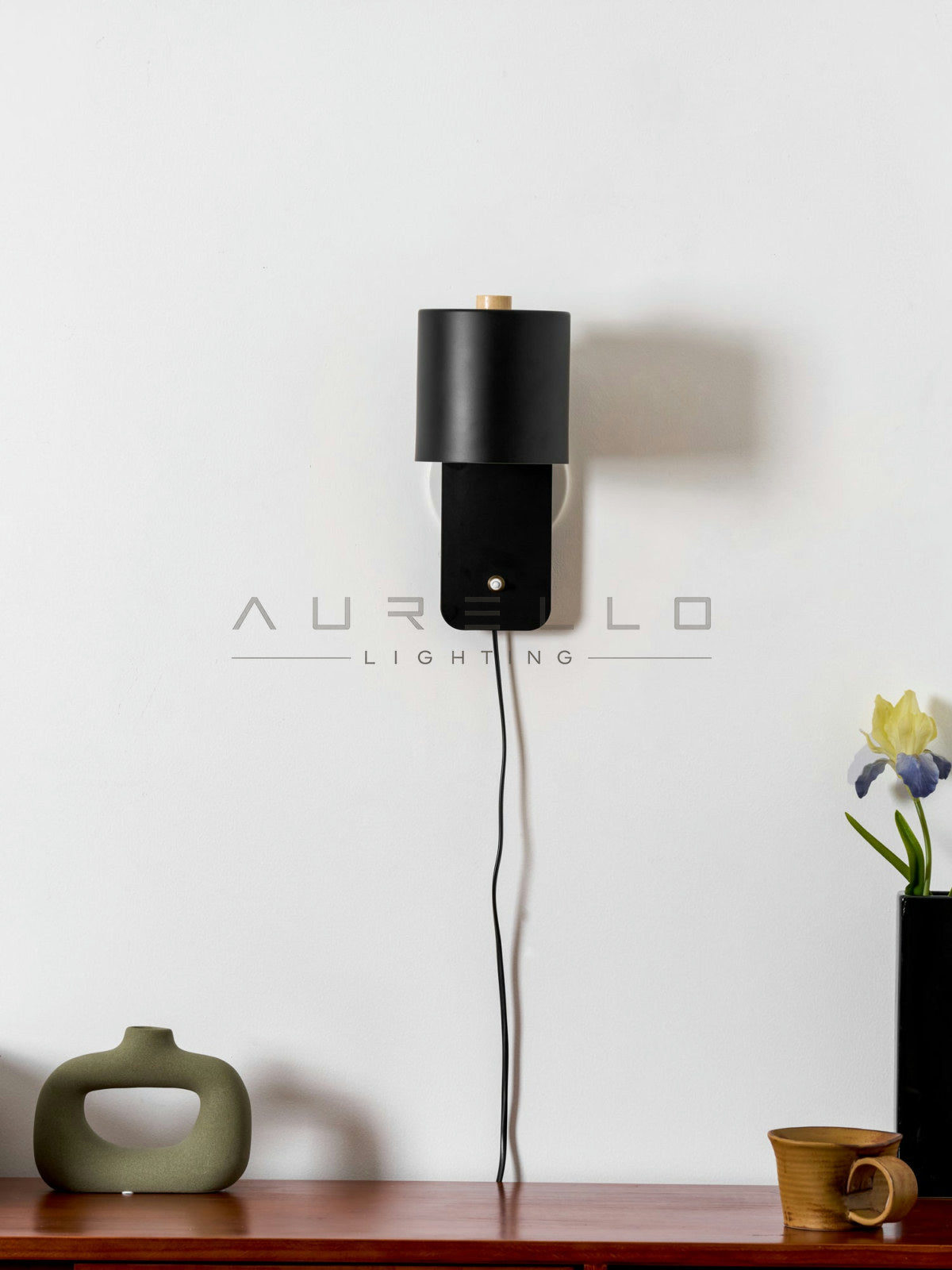 Rotatable Cylinder Plug-in Wall Lamp