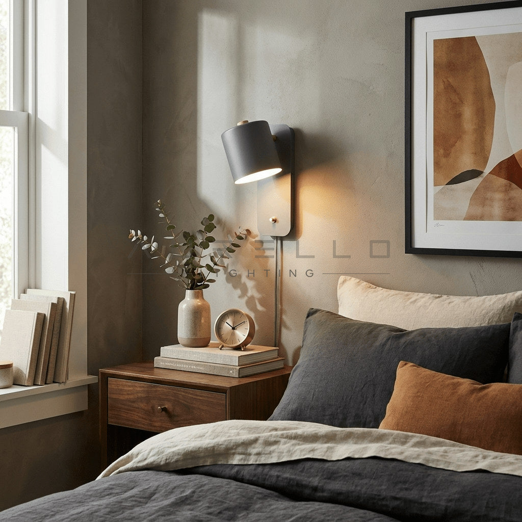 Rotatable Cylinder Plug-in Wall Lamp