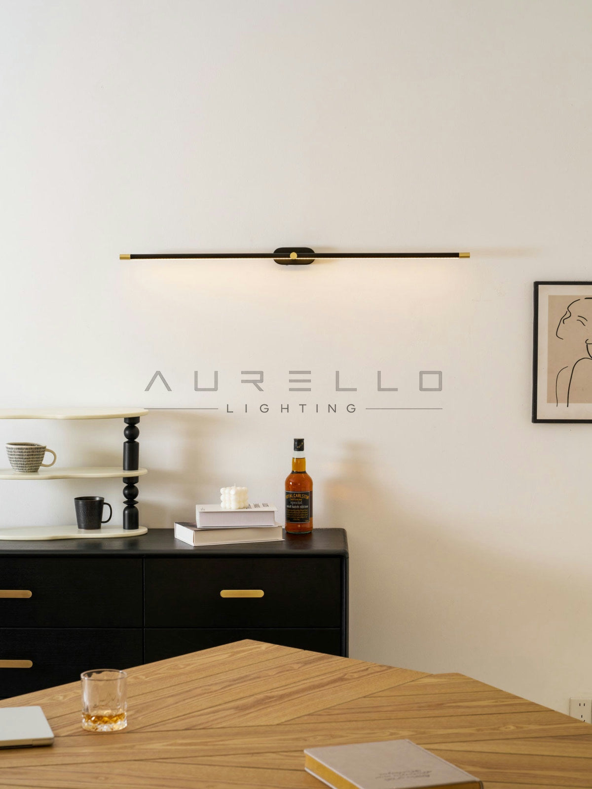 Minimalist Linear Rechargeable Wall Lamp