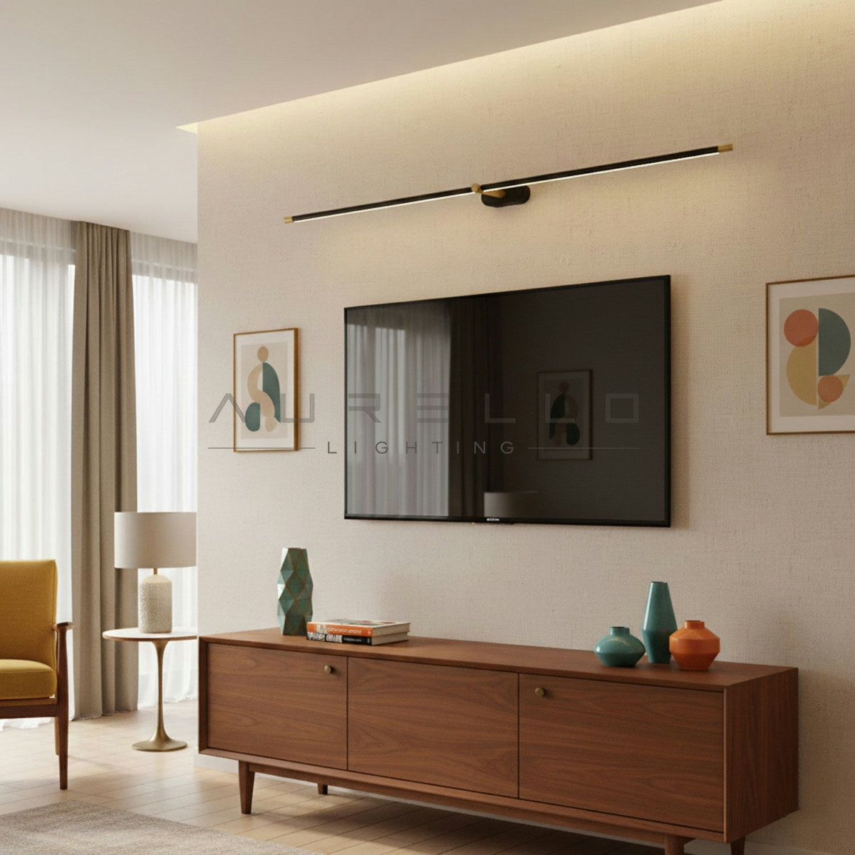 Minimalist Linear Rechargeable Wall Lamp